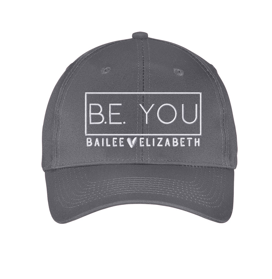 B.E. YOU Original Grey Adjustable Hat | Bailee Elizabeth